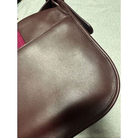 Coach 75th anniversary stripe Patricia leather saddle purse - EUC - Picture 13 of 14